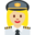 woman pilot, medium-light skin tone